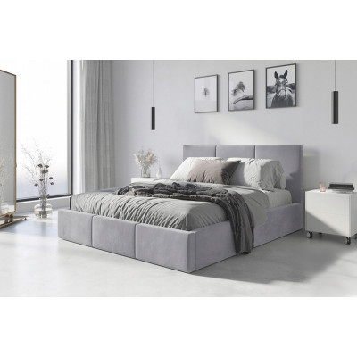 Čalúnená posteľ HILTON 160x200cm výklopná sivá